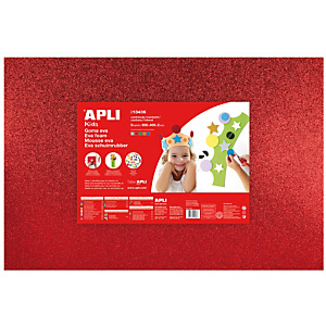 Apli Goma EVA con purpurina 40 x 60 cm. - surtidos colores - oro, plata, rojo, verde y azul