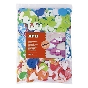 Apli Goma Eva, formas adhesivas, números color, bolsa de 500