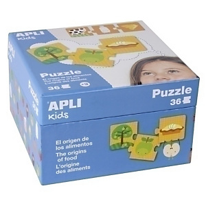 APLI Kids Puzzle Educativo 36 piezas, El Origen de los Alimentos
