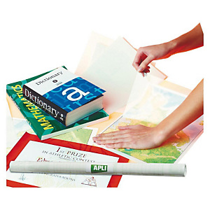 Apli Rollo de plastificación autoadhesivo, 80 micras, 0,5 x 3 m Apli Rollo de plastificación autoadhesivo, 80 micras, 0,5 x 3 m
