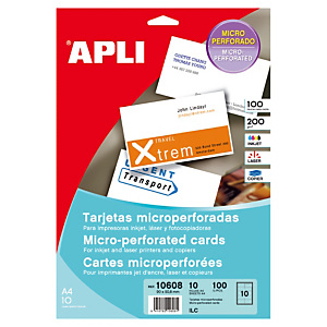 Apli Tarjetas de visita microperforadas Apli Tarjetas de visita microperforadas