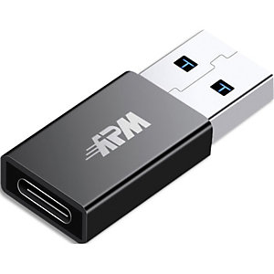 APM Adaptateur USB-A / USB-C, USB 3.0, mâle / femelle, metal, noir