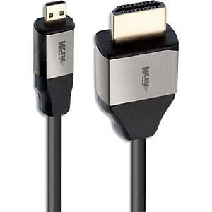APM Câble HDMI / HDMI micro, 1080p, mâle / mâle, noir, 1.8m