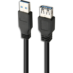 APM Rallonge USB 3.0, USB-A / USB-A, mâle/femelle, noir, 3m