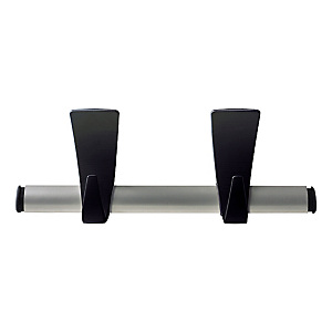 Appendiabiti da parete, 2 posti, grigio/nero Appendiabiti da parete, 2 posti, grigio/nero