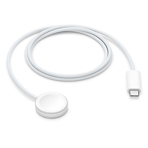 Apple Cable de carga rápida magnética con conector USB-C para el Watch (1 m), Interior, USB, Cargador inalámbrico, 1 m, Blanco MLWJ3ZM/A