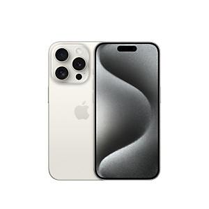 Apple iPhone 15 Pro , 15,5 cm (6.1''), 2556 x 1179 pixels, 1 To, 48 MP, iOS 17, Titane, Blanc MTVD3ZD/A
