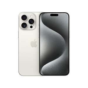 Apple iPhone 15 Pro Max , 17 cm (6.7''), 2796 x 1290 pixels, 1 To, 48 MP, iOS 17, Titane, Blanc MU7H3ZD/A