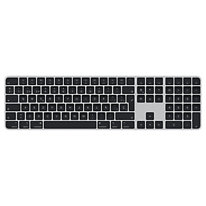 Apple Magic Keyboard, Completo (100%), USB + Bluetooth, QWERTY, Negro, Plata MMMR3Y/A