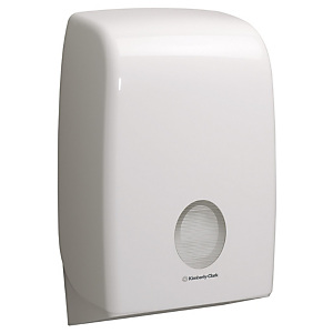 Aquarius (Kimberly-Clark) Aquarius™, Dispensador de toallitas plegadas para manos, blanco, 265 x 136 x 399 mm