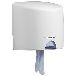Aquarius (Kimberly-Clark) Distributeur de lingettes nettoyantes à dévidage central plastique blanc Aquarius (Kimberly-Clark) Distributeur de lingettes nettoyantes à dévidage central plastique blanc