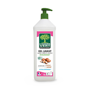 L'Arbre Vert Gel lavant mains, corps et cheveux parfum argan - Flacon pompe 1l