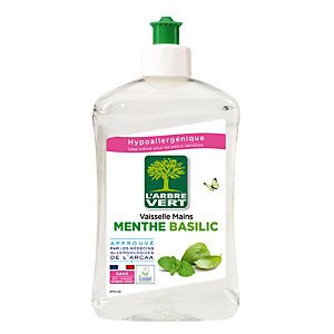L ARBRE VERT Liquide vaisselle écologique 2 en 1 L'Arbre Vert menthe basilic 500 ml