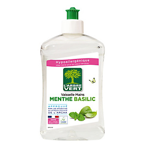 L ARBRE VERT Liquide vaisselle écologique 2 en 1 L'Arbre Vert menthe basilic 500 ml L ARBRE VERT Liquide vaisselle écologique 2 en 1 L'Arbre Vert menthe basilic 500 ml