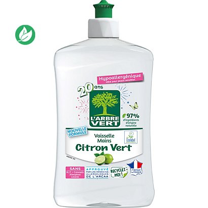 L'Arbre Vert Liquide vaisselle écologique - 500 ml - Parfum citron vert
