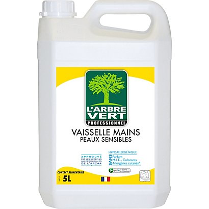 L'Arbre Vert Liquide vaisselle peaux sensibles écologique - 5 L