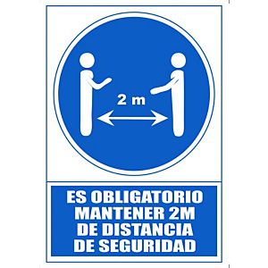 ARCHIVO 2000 Señal "Obligatorio mantener la distancia de seguridad 2 m"