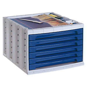 ARCHIVO 2000 Archivotec Serie 6000 módulo 6 cajones azul ARCHIVO 2000 Archivotec Serie 6000 módulo 6 cajones azul