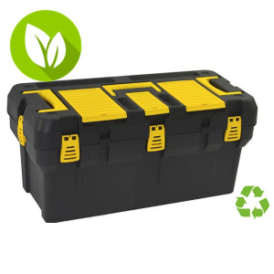 ARCHIVO 2000 Caja de herramientas sostenible con bandeja organizadora y varios compartimentos, formato XL, color negro