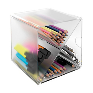 ARCHIVO 2000 Cubo organizer Archicubo, 4 scomparti, Impilabile, 15 x 15 x 15 cm, Polistirene, Trasparente ARCHIVO 2000 Cubo organizer Archicubo, 4 scomparti, Impilabile, 15 x 15 x 15 cm, Polistirene, Trasparente