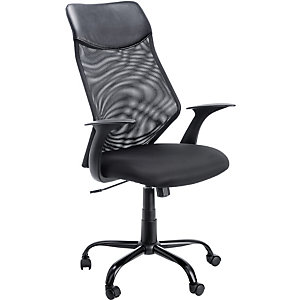 ARCHIVO 2000 Pintafontes silla de oficina, malla y tela, altura 107-115 cm, negro