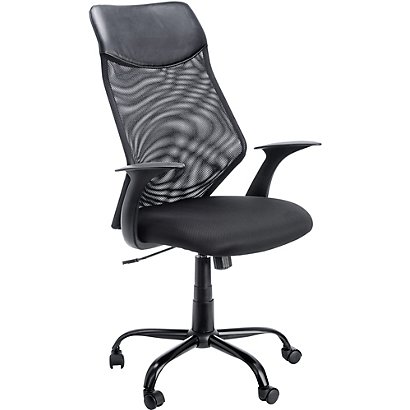 ARCHIVO 2000 Pintafontes silla de oficina, malla y tela, altura 107-115 cm, negro - 1