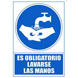 ARCHIVO 2000 Señal "Obligatorio lavarse las manos" 210x297 PVC azul ARCHIVO 2000 Señal "Obligatorio lavarse las manos" 210x297 PVC azul