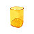 ARDA Bicchiere portapenne Classic, Ø 6,5 x h 9,5 cm, Polistirolo, Arancione trasparente - 1