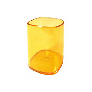 ARDA Bicchiere portapenne Classic, Ø 6,5 x h 9,5 cm, Polistirolo, Arancione trasparente