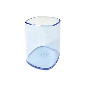 ARDA Bicchiere portapenne Classic, Ø 6,5 x h 9,5 cm, Polistirolo, Azzurro trasparente