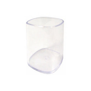 ARDA Bicchiere portapenne Classic, Ø 6,5 x h 9,5 cm, Polistirolo, Trasparente