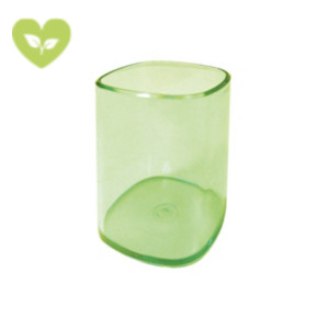 ARDA Bicchiere portapenne Classic, Ø 6,5 x h 9,5 cm, Polistirolo, Verde trasparente