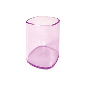 ARDA Bicchiere portapenne Classic, Ø 6,5 x h 9,5 cm, Polistirolo, Violetto trasparente