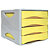 ARDA Cassettiera Keep Colour Pastel - 25 x 32 cm - cassetti 5 cm - grigio/giallo - 1