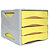 ARDA Cassettiera Keep Colour Pastel - 25 x 32 cm - cassetti 5 cm - grigio/giallo - 2