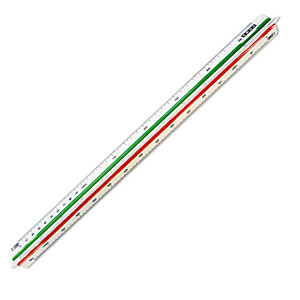 ARDA Scalimetro Isoteck - 30cm - per edilizia - scale 1:100-200-250-300-400-500 ARDA Scalimetro Isoteck - 30cm - per edilizia - scale 1:100-200-250-300-400-500