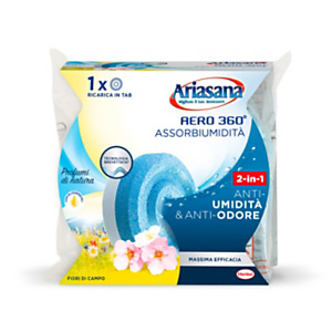 Ariasana Aero 360° Aromaterapia Ricarica Universale in Tab profumata per Sistema Assorbiumidità, Fiori di Campo, 450 g Ariasana Aero 360° Aromaterapia Ricarica Universale in Tab profumata per Sistema Assorbiumidità, Fiori di Campo, 450 g