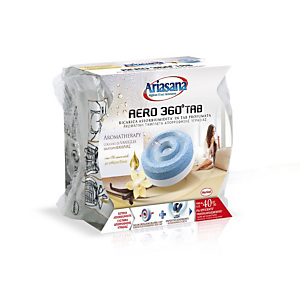 Ariasana Aero 360° Aromaterapia Ricarica Universale in Tab profumata per Sistema Assorbiumidità, Coccole di Vaniglia, 450 g Ariasana Aero 360° Aromaterapia Ricarica Universale in Tab profumata per Sistema Assorbiumidità, Coccole di Vaniglia, 450 g