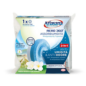 ARIASANA Ricarica universale per sistema assorbiumidità Aero 360°, Fresia Bianca e Gelsomino, 450 g ARIASANA Ricarica universale per sistema assorbiumidità Aero 360°, Fresia Bianca e Gelsomino, 450 g