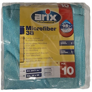 ARIX Panno multiuso in microfibra, 38 x 38 cm, Blu (confezione 10 pezzi)