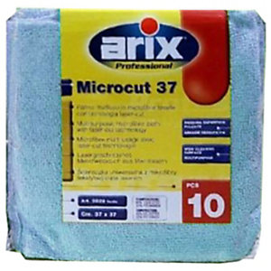 ARIX Panno multiuso MicroCut 37 in microfibra, 37 x 37 cm, Azzurro (confezione 10 pezzi)