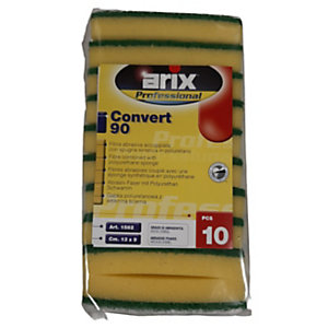 ARIX Spugna abrasiva Convert 90, Verde/Giallo (confezione 10 pezzi)