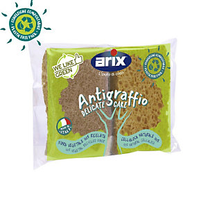 Arix Spugna antigraffio in cellulosa vegetale, Beige(confezione 2 pezzi)