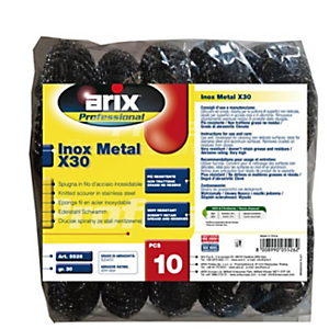 ARIX Spugna in filo d'acciaio inossidabile Inox Metal X30 (confezione 10 pezzi)
