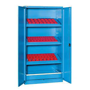 Armadio ad ante battenti con 3 telai porta boccole e 1 cassetto, 102,3 x 55,5 x 200, Blu Armadio ad ante battenti con 3 telai porta boccole e 1 cassetto, 102,3 x 55,5 x 200, Blu