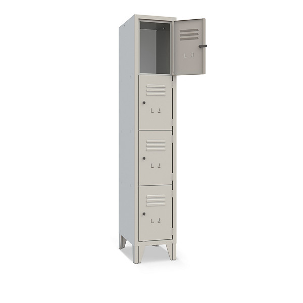 Armadio casellario 4 posti con ante grigia 32x50x180 cm - 1