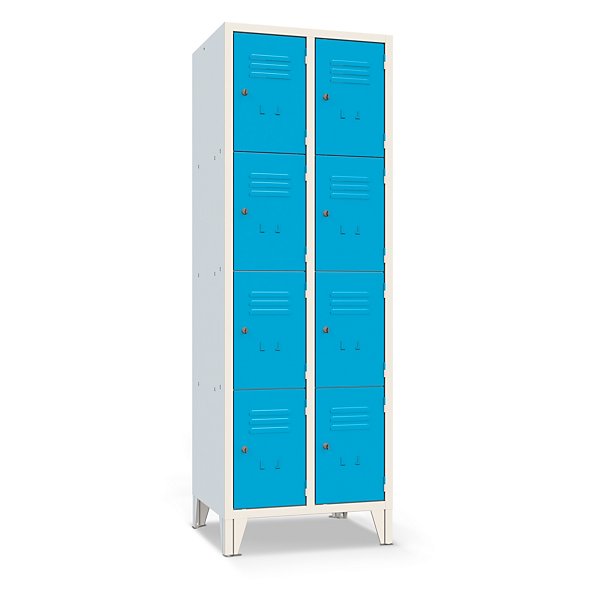 Armadio casellario 8 posti con ante grigio 62x50x180 cm - 2