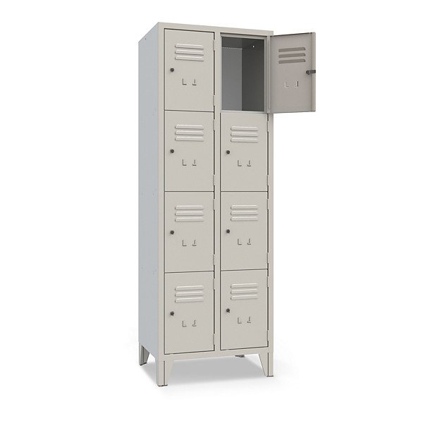 Armadio casellario 8 posti con ante grigio 62x50x180 cm - 1