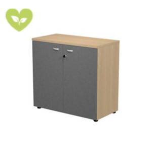 Armadio componibile basso, 2 ante battenti, 90 x 46 x 85 cm, Struttura Rovere, Ante Antracite Armadio componibile basso, 2 ante battenti, 90 x 46 x 85 cm, Struttura Rovere, Ante Antracite