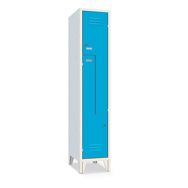 Armadio con ante a Z, 4 posti, grigio - 2